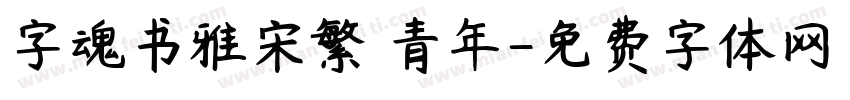 字魂书雅宋繁 青年字体转换